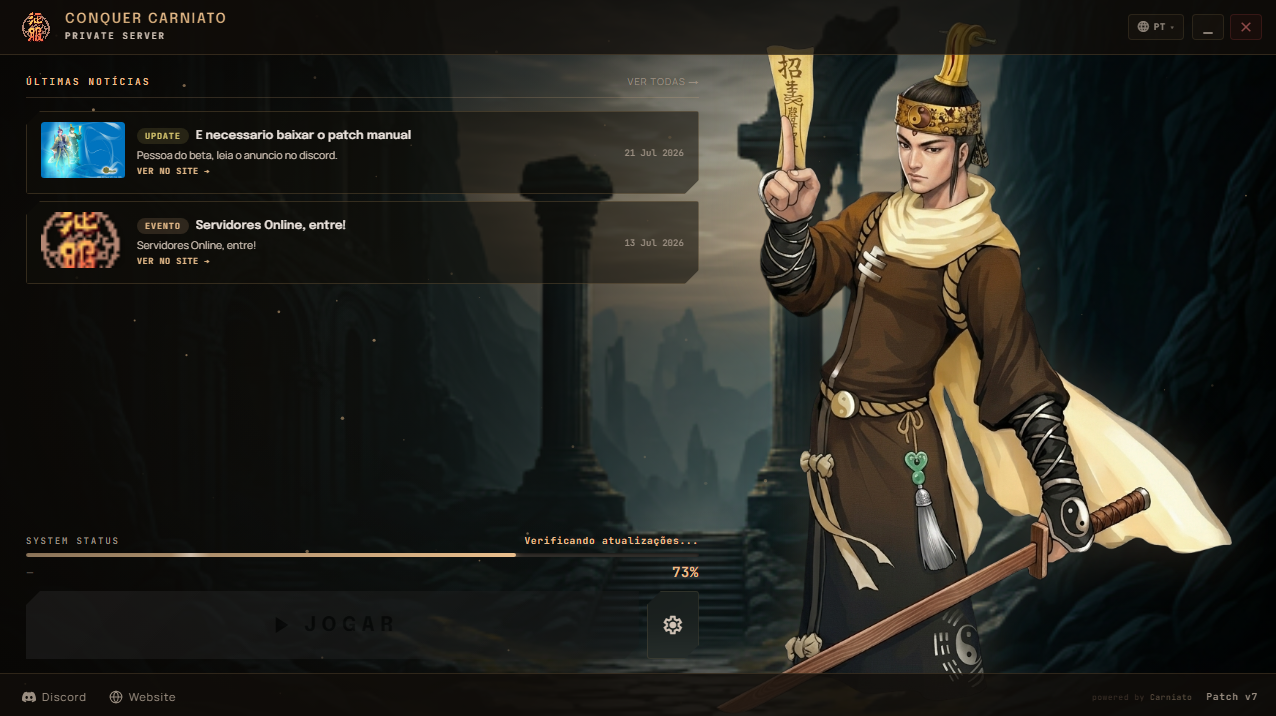 Launcher atualizando o cliente